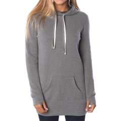 Special Blended Hooded Pullover Dress For Kids