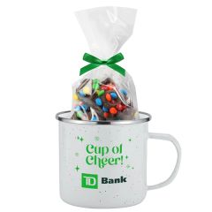 Speckled Camping Mug- 16 Oz, Milk Choc Pretzels/Mini M&ms
