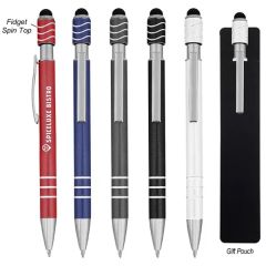 Spin Top Pen With Stylus