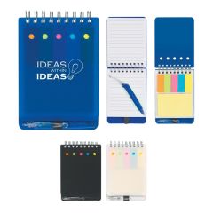 Spiral Jotter With Sticky Notes, Flags And Pen
