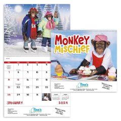 Spiral Monkey Mischief Lifestyle 2024 Appointment Calendar
