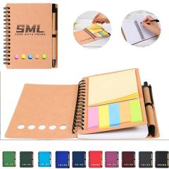 Spiral Notebook With Pen In Holder and Tabs