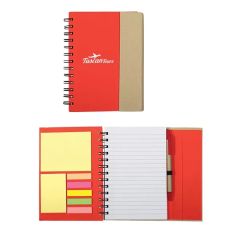 Spiral Notebook With Sticky Notes & Pen 5.75 Inch X 7.25 Inch