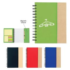 Spiral Notebook With Sticky Notes and Flags