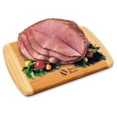 Spiral-Sliced Half Ham With Bamboo Cutting Board