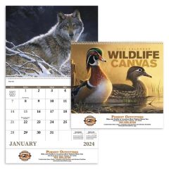 Spiral Wildlife Canvas 2024 Appointment Calendar