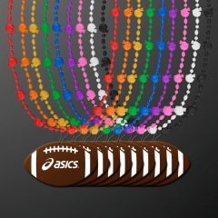 Sport Head Party Bead Necklaces With Football Medallions