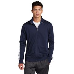 Sport-Tek Tricot Sleeve Stripe Track Jacket.