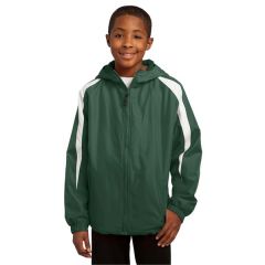 Sport-Tek Youth Fleece-Lined Colorblock Jacket.