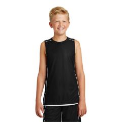 Sport-Tek Youth Posicharge Mesh Reversible Sleeveless Tee.