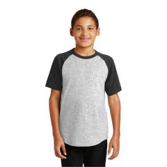 Sport-Tek Youth Short Sleeve Colorblock Raglan Jersey.
