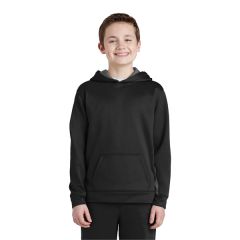 Sport-Tek Youth Sport-Wick Fleece Colorblock Hooded Pullo...