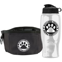 Sports Bottle And Folding Dog Bowl