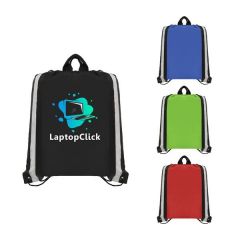 Sports Drawstring Bag With Reflective Strips