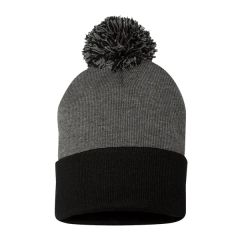 Sportsman 12 Inch Pom-Pom Cuffed Beanie