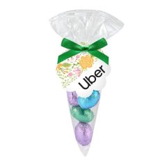 Spring Candy Cone Bag With Chocolate Easter Eggs