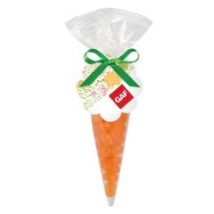 Spring Candy Cone Bag With Orange Jellybelly Jelly Beans