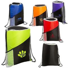 Sprint Angled Drawstring Sports Pack With Pockets
