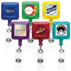 Square Better Retractable Badge Reel Translucent