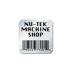 Square Cut Foil Consecutive Number and Barcode Labels