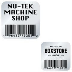 Square Cut Polypro Consecutive Number and Barcode Labels
