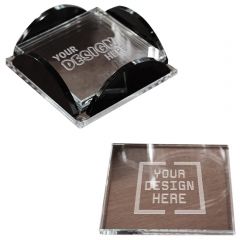 Square Glass Coaster Set