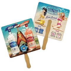 Square Hand Fan Full Color 2 Sides