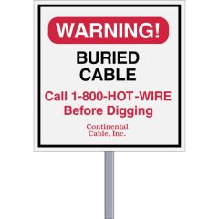 Square Security Sign - Reflective