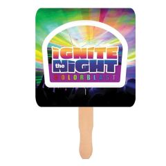 Square Shape Hand Fan, Full Color Digital