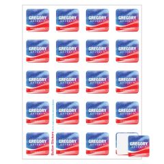 Square Sheeted Button Sticker Labels