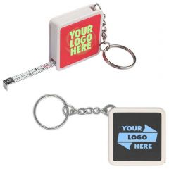 Personalized Square Tape Measure Key Tags
