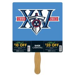 Square With Perfs Coupon Hand Fan
