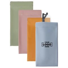 Squeeze Top PU Leather Sunglasses Cases