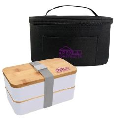 Stackable Bento Box With Insulated Carrying Case