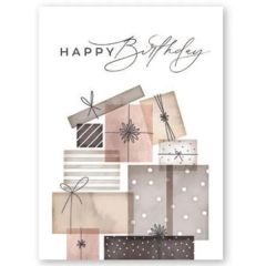 Stacked Packages - Birthday Greeting Card