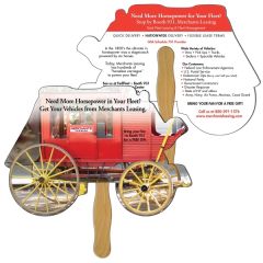 Stage Coach Hand Fan Full Color 2 Sides