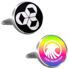 Stainless Steel Cufflinks Custom Round