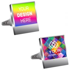 Stainless Steel Cufflinks Square Colorfilled