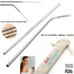 Stainless Steel Straw Set With Optional Brush & Pouch