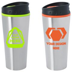 Stainless Steel Tumbler With Carved Diamonds