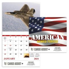 Stapled American Armed Forces 2024 Calendar