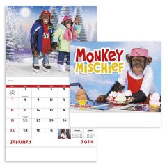Stapled Monkey Mischief Lifestyle 2024 Appointment Calendar