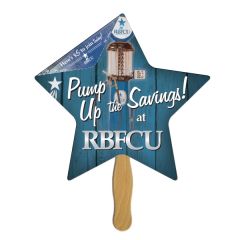 Star Coupon Hand Fan
