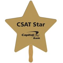 Star Rally Hand Sign W/ 12 Inch Wooden Stick