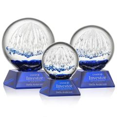 Starburst Award On Sheffield Base - Blue