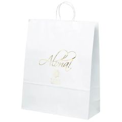 Stephanie - White Shopper - Foil Print