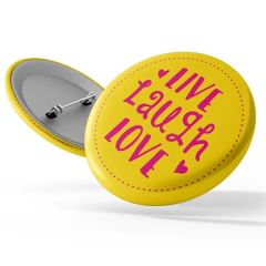 Stock Awareness Button - Healthy Living: Live, Laugh, Love