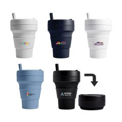 Stojo 16 Oz Collapsible Cup, Full Color Digital