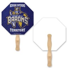 Stop Sign Shape Full Color 1 Sided Hand Fan