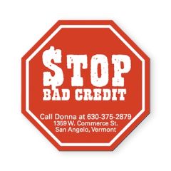 Stop Sign Shape Vinyl Magnet